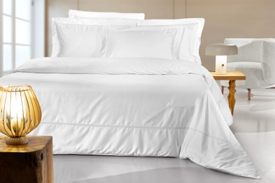 Σετ Παπλωματοθήκη Βαμβακοσατέν King 255x245εκ. Elite White-White Guy Laroche