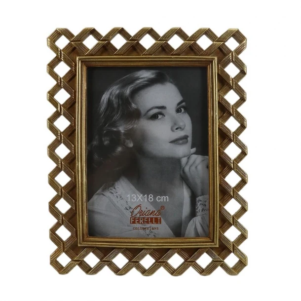 Κορνίζα Polyresin Χρυσή 13x18εκ. Oriana Ferelli® XL24040157