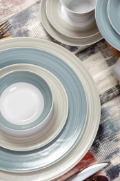 Σερβίτσιο Φαγητού Σετ 20τμχ Πορσελάνης Σε 2 Αποχρώσεις Pinelies CRYSPO TRIO 24.470.40