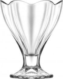 Ποτήρι Παγωτού Σετ 6τμχ Γυάλινο Διάφανο 12,7x10εκ.- 250ml Lily LAV LVLIL42525F