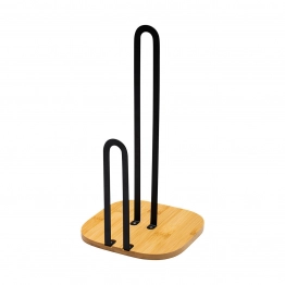 Βάση Για Ρολό Κουζίνας Μεταλλική-Bamboo Μαύρη Essentials Estia 16x31,3εκ. 01-13196