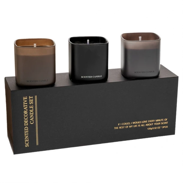 Σετ 3τμχ Αρωματικά Κεριά 120g Σε Συσκευασία Πολυτελείας iliadis 91534