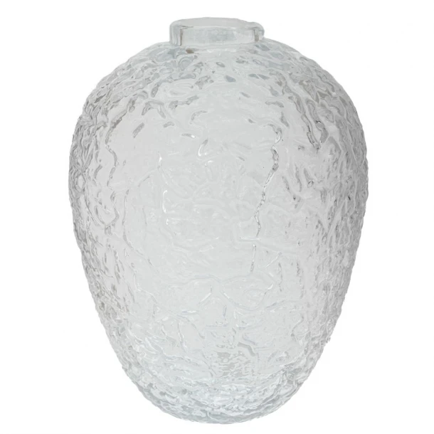 Βάζο Γυάλινο Ανάγλυφο Διάφανο 28x38εκ. iliadis 91654