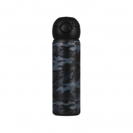 Θερμός Παιδικός Ανοξείδωτος Με Στόμιο Dark Camo 470ml-7x7x22εκ. Save The Aegean Estia 01-55417