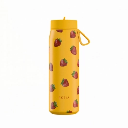 Θερμός Με Καλαμάκι Ανοξείδωτος Berry Bright Pulse Save The Aegean Estia 500ml 01-42493