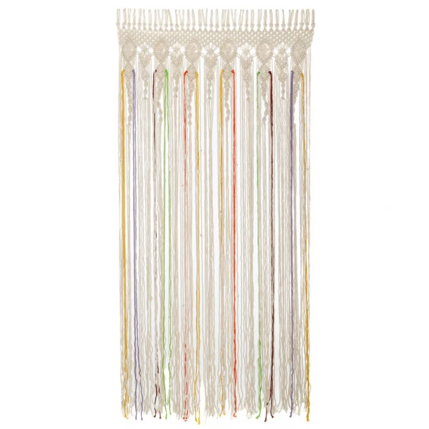 Διακοσμητική Κουρτίνα Μακραμέ Εκρού-Πολύχρωμη Boho 110x180εκ. iliadis 90183