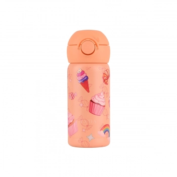 Θερμός Παιδικό Ανοξείδωτο Με Καλαμάκι Candy Sky 350ml-7x7x18εκ. Save The Aegean Estia 01-43643