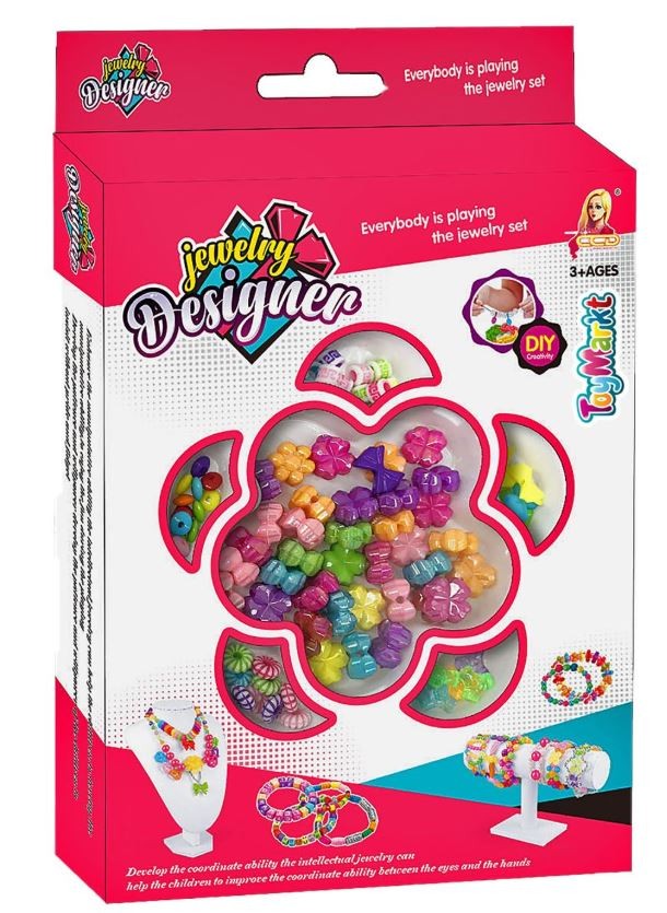 Χάντρες Σχεδιασμός Κοσμημάτων Σε Κουτί 13x2,5x19εκ. Toy Markt 77-1192