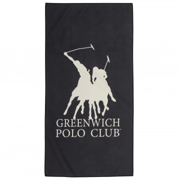 Πετσέτα Γυμναστηρίου Microfiber 45x90εκ. Essential 4188 Black-Grey Greenwich Polo Club