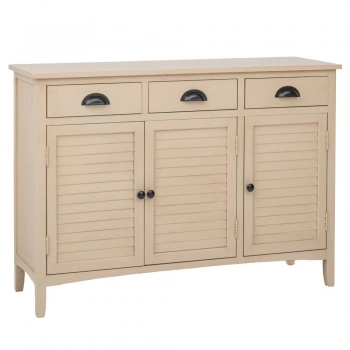 Μπουφές Ξύλινος Με 3 Πόρτες Και 3 Συρτάρια Μπεζ iliadis 105x35x75εκ. 92608