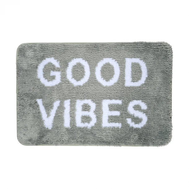 Ταπέτο Μπάνιου Microfiber Good Vibes Μέντα 40x60εκ. Estia 02-28565