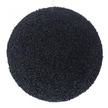 Χριστουγεννιάτικη Μπάλα Polyfoam Μαύρη Glitter 20εκ. iliadis 83551
