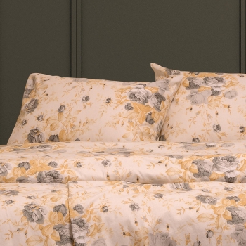 Ζεύγος Μαξιλαροθήκες Φανελένιες 53x72εκ. Peonia Grey Winter Line Mini Melinen 20004017