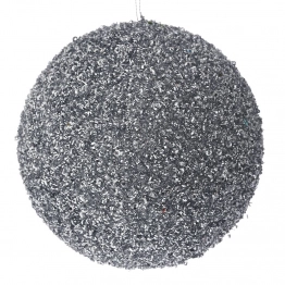 Χριστουγεννιάτικη Μπάλα Polyfoam Ασημί Glitter 15εκ. iliadis 83530