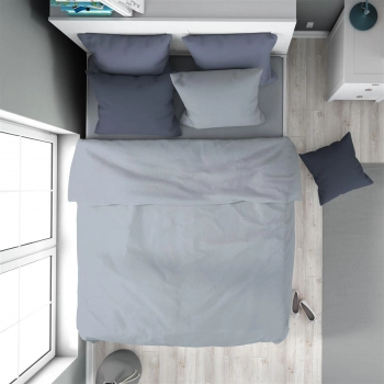 Παπλωματοθήκη Βαμβακερή Μονή 160x240εκ. Solid 505 Light Blue-Grey DimCol