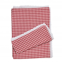 Τραπεζομάντηλο Βαμβακερό Ζακάρ 140x240εκ. Kitchen 0915 Red Das Home