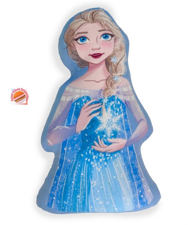 Διακοσμητικό Μαξιλάρι 3D Velboa 35εκ. Disney Home Frozen 41 Blue DimCol