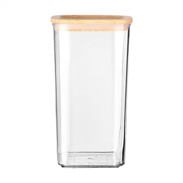 Δοχείο Αποθήκευσης Πλαστικό-Bamboo Essentials Estia 1200ml-10x10x19εκ. 01-24277