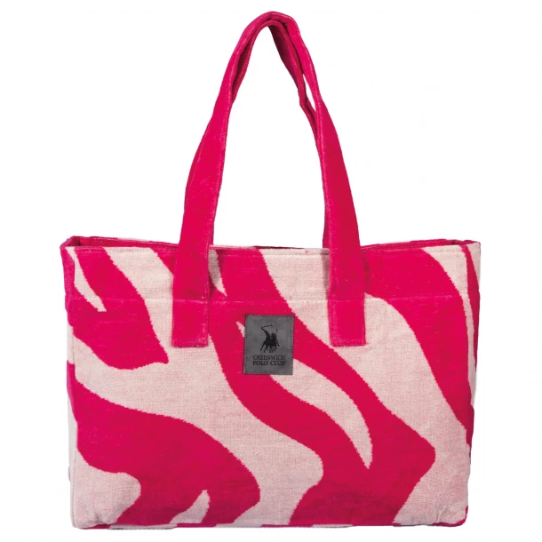 Τσάντα Θαλάσσης Βαμβακερή 55x40εκ. Essential 5200 Magenta-Taupe Greenwich Polo Club