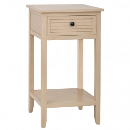 Κομοδίνο Ξύλινο Με 1 Συρτάρι Σε Μπεζ Χρώμα 40x33x70εκ. iliadis 92605