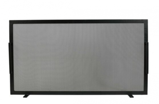 Προστατευτική Μπάρα Τζακιού Σιδερένια Μασίφ 90x50εκ. Black