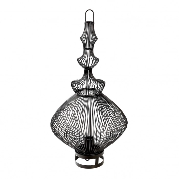 Φωτιστικό Επιτραπέζιο Μεταλλικό Μαύρο ESPIEL 35x35x62εκ. FUT410