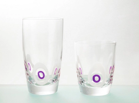 Σετ Ποτήρια Νερού 6τμχ Γυάλινα Poua Amethyst 455ml CRYSPO TRIO 52.112.50