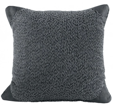 Διακοσμητική Μαξιλαροθήκη Ζακάρ Polyester 42x42εκ. Lama Anthracite Guy Laroche