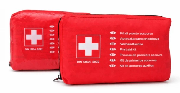 Φαρμακείο Αυτοκινήτου Σετ 42τμχ  Με Οδηγίες Πρώτων Βοηθείων 21,5x12,5x6εκ. Με Πιστοποίηση Din 13164:2022 Auto GS
