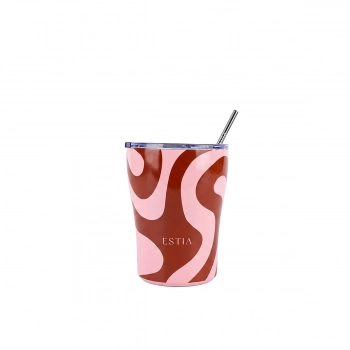 Θερμός-Ποτήρι Ανοξείδωτο Coffee Mug Coral Waves Save The Aegean Estia 350ml-8,7x12,5εκ. 01-49003