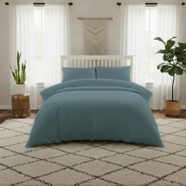Σεντόνι Μεμονωμένο Βαμβακερό King Size 270x270εκ. Dark Aqua Lavish Satin Line Melinen 20005602