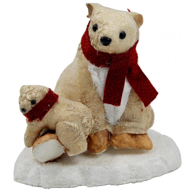 Χριστουγεννιάτικη Διακοσμητική Οικογένεια Αρκούδων Πολυεστερική 19εκ. Royal Art DUE5536
