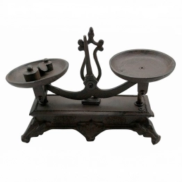 Διακοσμητική Ζυγαριά Μαντεμένια Καφέ 26,5x9,5x17εκ. ESTHETI 819-00745