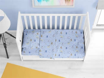 Πάπλωμα Βαμβακερό Κούνιας 120x160εκ. Sweet Dreams 551 Sky Blue DimCol