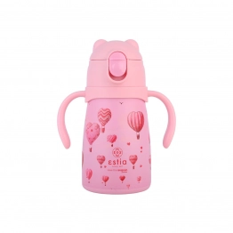 Θερμός Παιδικό Ανοξείδωτος Με Καλαμάκι 300ml-7,3x13x16,5εκ. Love Ascend Save The Aegean Bubble Bottle Estia 01-33231