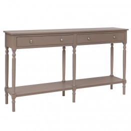 Κονσόλα Ξύλινη Σε Γκρι Χρώμα Με 2 Συρτάρια iliadis 150x33x80εκ. 92602