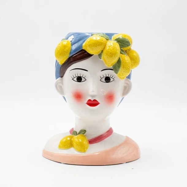 Βάζο Κεραμικό Γυναικεία Φιγούρα Πολύχρωμο 16,2x12,8x20,5εκ. ESTHETI 819-00577