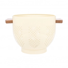 Σουρωτήρι Ζυμαρικών Ανοξείδωτο-Ξύλινες Λαβές Ivory 22x22x18εκ. Allure Estia 01-23850