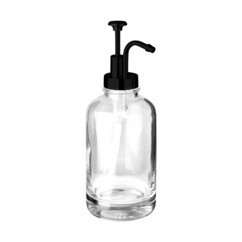 Ντισπένσερ Γυάλινο Διάφανο-Μαύρο Purity 500ml/8x20εκ. Estia 01-29807