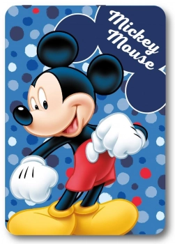 Κουβέρτα Κούνιας Fleece 100x140εκ. Home Mickey 28 Blue Digital Print Disney DimCol