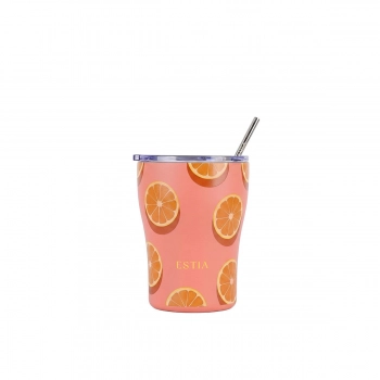 Θερμός-Ποτήρι Ανοξείδωτο Coffee Mug Orange Pop Save The Aegean Estia 350ml-8,7x12,5εκ. 01-49010