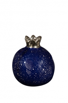 Ρόδι Κεραμικό Μπλε-Χρυσό 10εκ. Zen Collection 21.19.47604