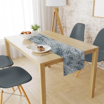 Runner Αλέκιαστο Polycotton 40x180εκ. Skid Marks 471 Blue DimCol