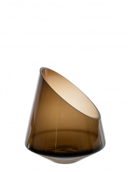 Κηροπήγιο Χειροποίητο Φυσητό Γυαλί Καφέ 12x23x26εκ. Zen Collection 25.43.52136