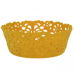Καλαθάκι Τσόχινο Κίτρινο 20x20x8εκ. iliadis 92793