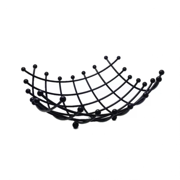 Φρουτιέρα Μεταλλική Μαύρη Τετράγωνη ESPIEL 32x13εκ. MTT313