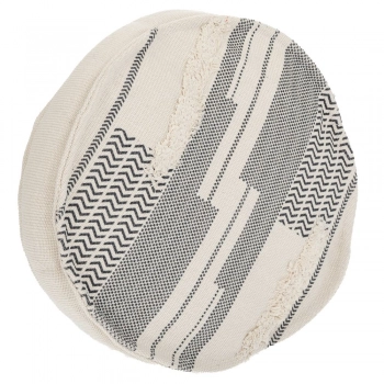 Διακοσμητικό Μαξιλάρι Υφασμάτινο Polycotton Εκρού-Μαύρο 40x8εκ. iliadis 90223