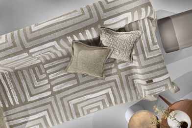 Ριχτάρι Διθέσιος 180x250εκ. Polycotton Chenille Dali Taupe Guy Laroche
