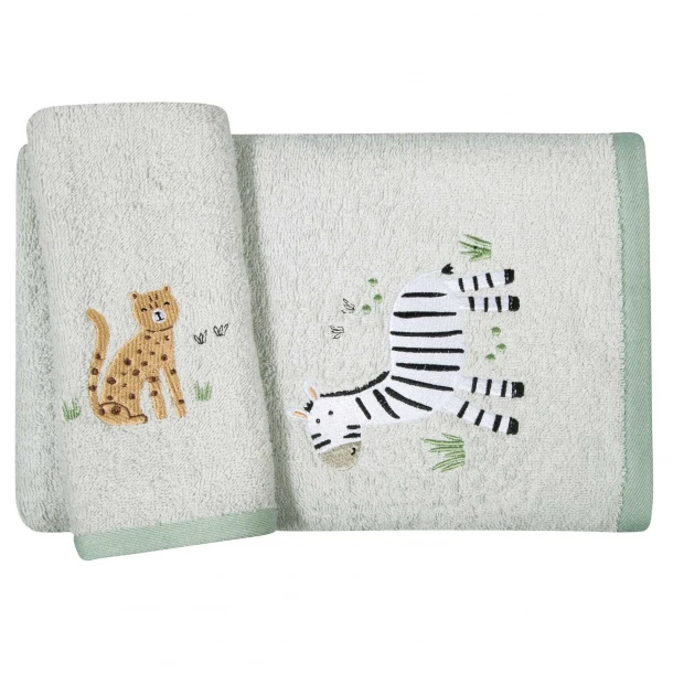 Σετ Πετσέτες 2τμχ Βαμβακερές Με Κέντημα Essential 8867 Grey Greenwich Polo Club