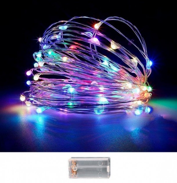 Λαμπάκια Μπαταρίας 100microLed-10.3μ. Πολύχρωμα Με Πρόγραμμα Xmas fest 93-3488